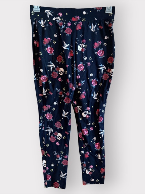 torrid Pants - Torrid Womens Large Size 0 Tattoo Print Leggings Skull Rose Swallow Star Anchor